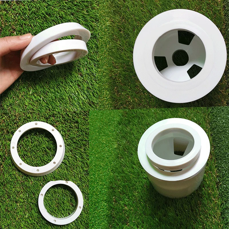 2 Pcs Golf Putting Green Hole Cup Rings Thicken Plastic White Outdoor Golf Training Aid Tool Accessories 5