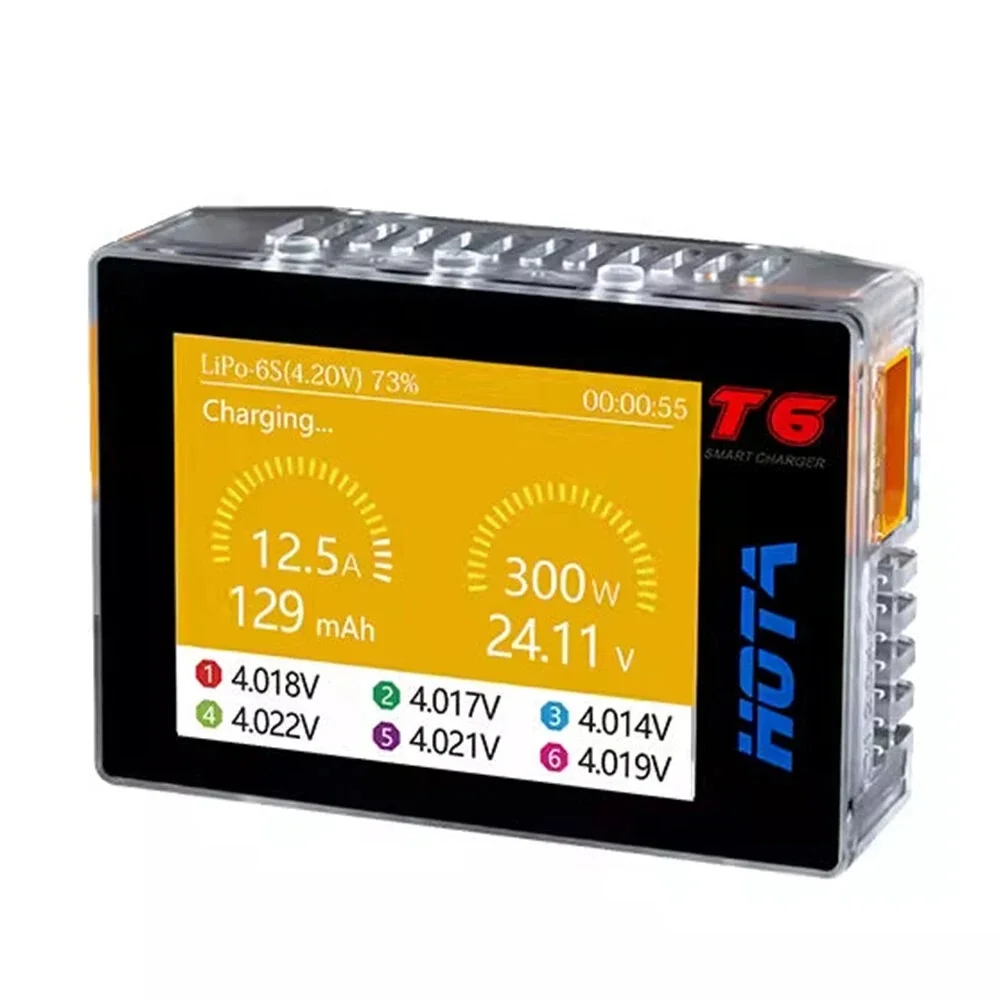 HOTA for T6 DC 300W PD 90W 15A 1-6S Pocket LiPo Battery Charger 3