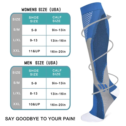 남녀공용 압박 양말, 의료용 정맥류, 임신 간호 운동 축구 스타킹, 20-30 Mmhg 스포츠 양말 4