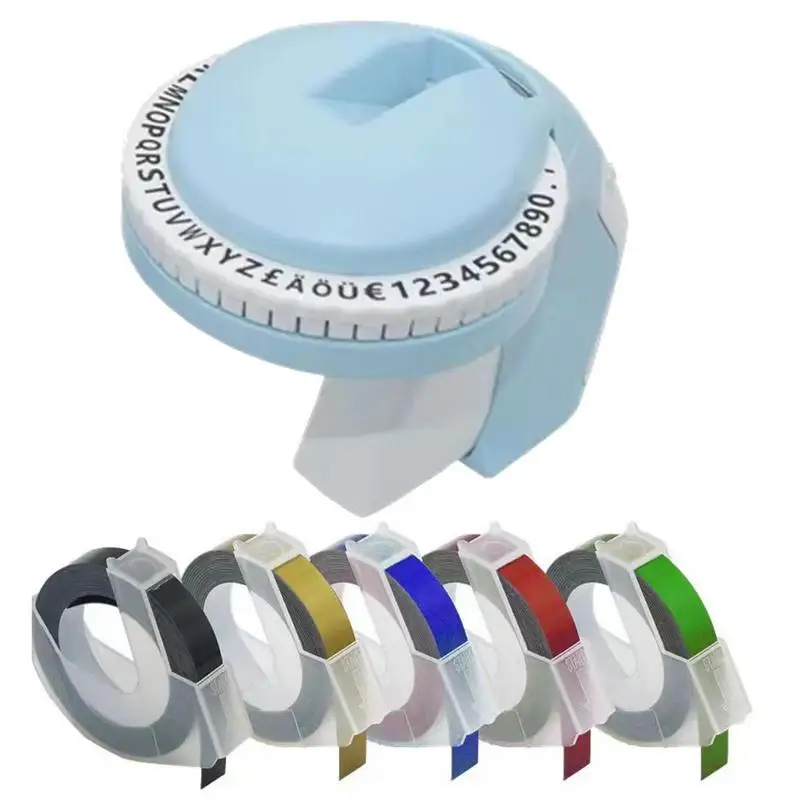 

Embossing Typewriter Labeler 3D Handheld Label Machine Embossing 3D Tape Compatible Dymo Printer Labels Manual label maker