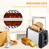 2 Slices Automatic Fast Heating Bread Toaster Home Breakfast Maker Machine Stainless Steel Toaster Oven Baking Cooking EU US 3
