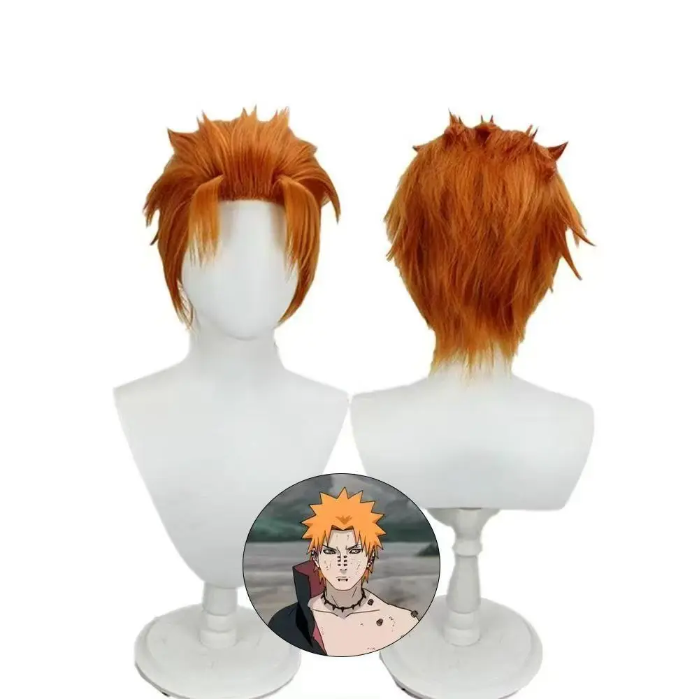 Pain Tendo Cosplay Wig Orange Short Hair