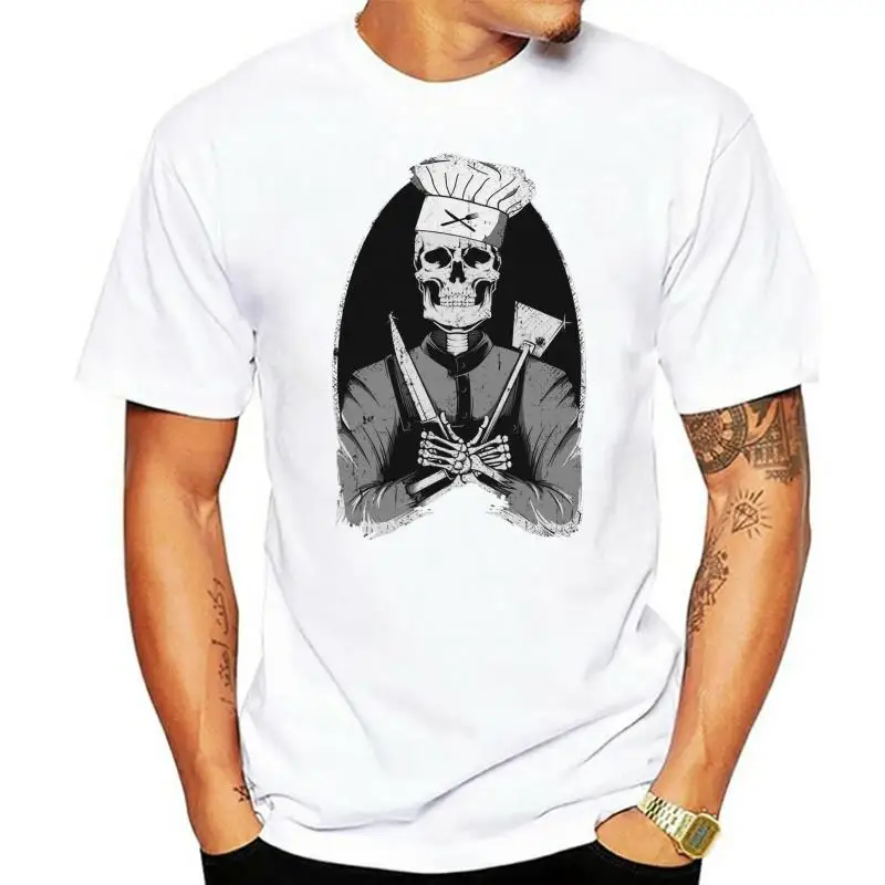 2022 Fashion T-Shirt Skull Cook Skull Cook Chef Cooking Black S M L Xl Xxl Tee Shirt