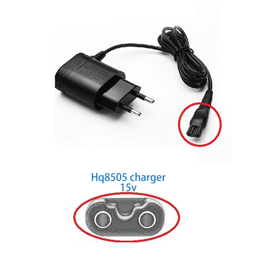 Adapter Charger for Philips Shaver HQ8505 Shaving Machine 15V Charging Cable EU