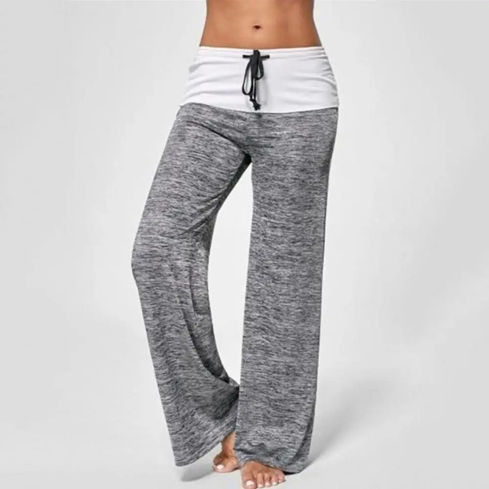 

Women Yoga Pants Drawstring Elastic Waist Wide Leg Loose Soft Breathable Lady Sweatpants Women Full Length Long Trousers