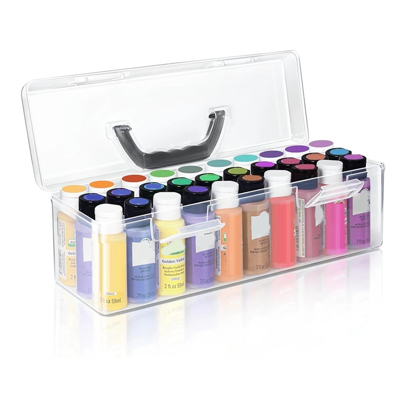 Acrylic Paint Storage Box 30 Bottle Capacity For 2 Fluid Ounces Paint