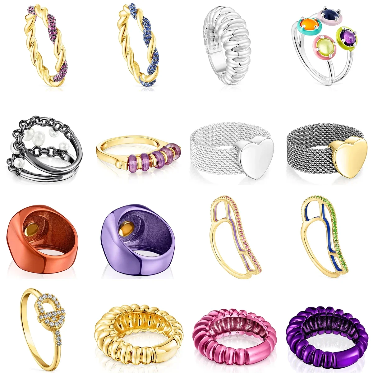 

Bague de style ours en Алмазный цвет, испанский для женщин, matiques с оригинальным логотипом, tendsions de la mode, 925