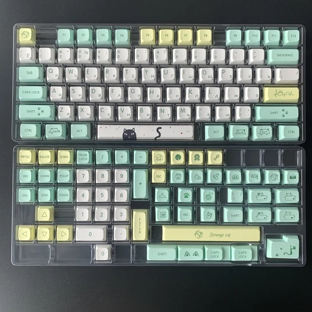 Maimooo-keycap Layout Russo para Teclado Mecânico Perfil Xda Teclas Pbt Sublimação de Corante Cereja mx 108 104 87 96 96 Chaves - Imagem 2
