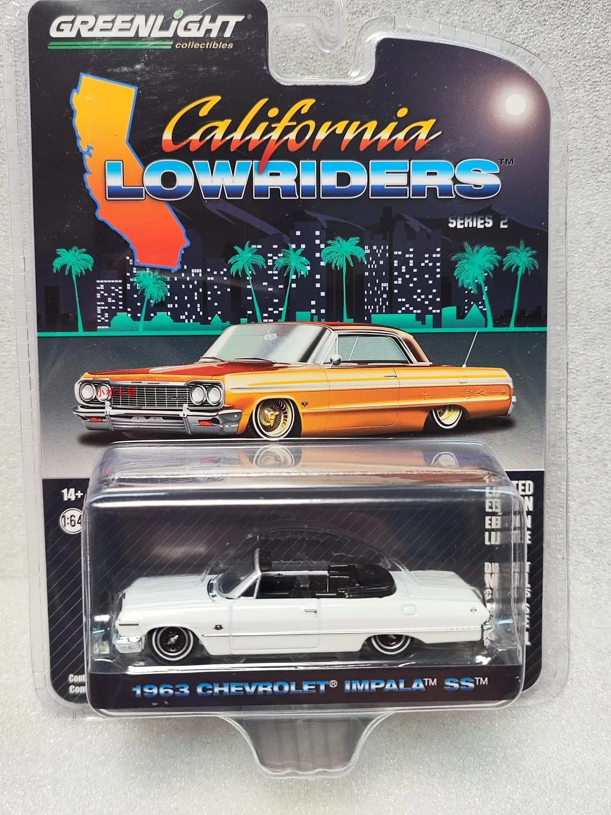 

1: 64 California Low lying Series 2-1963 Chevrolet Impala SS Кабриолет коллекция моделей автомобилей