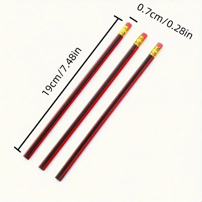 High-Quality Poplar Wood HB Pencils with Erasers - Ideal for Writing, Drawing, and Sketching