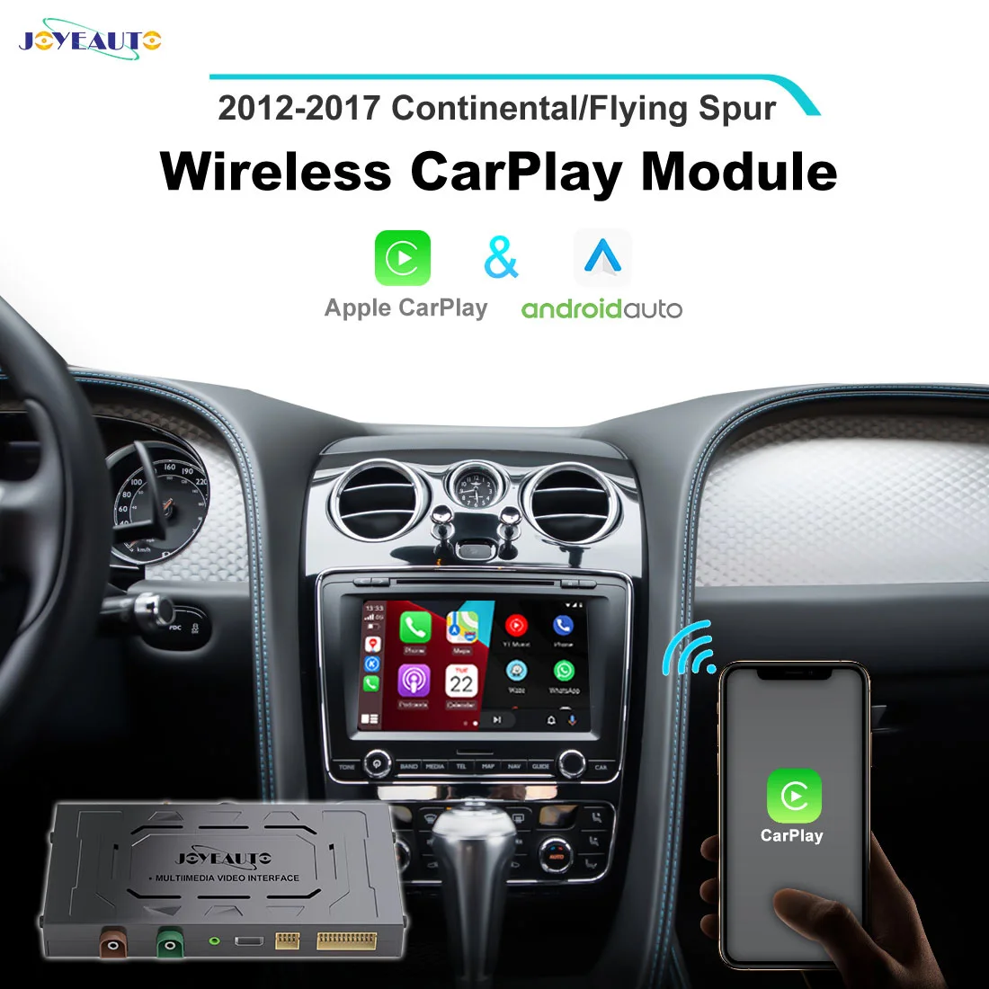 Joyeauto Wireless Apple Carplay Per Bentley Flying Spur Continental 2012-2017 Android Auto Mirror-Link Car Play Navigation Box