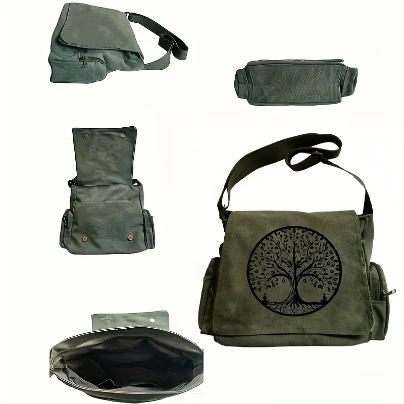 Large Capacity Shoulder Bag, Elegant Tree Of Life, Retro Tote Crossbody Shoulder Bag, Messenger Bag Tutorial Bag Daily Shopping