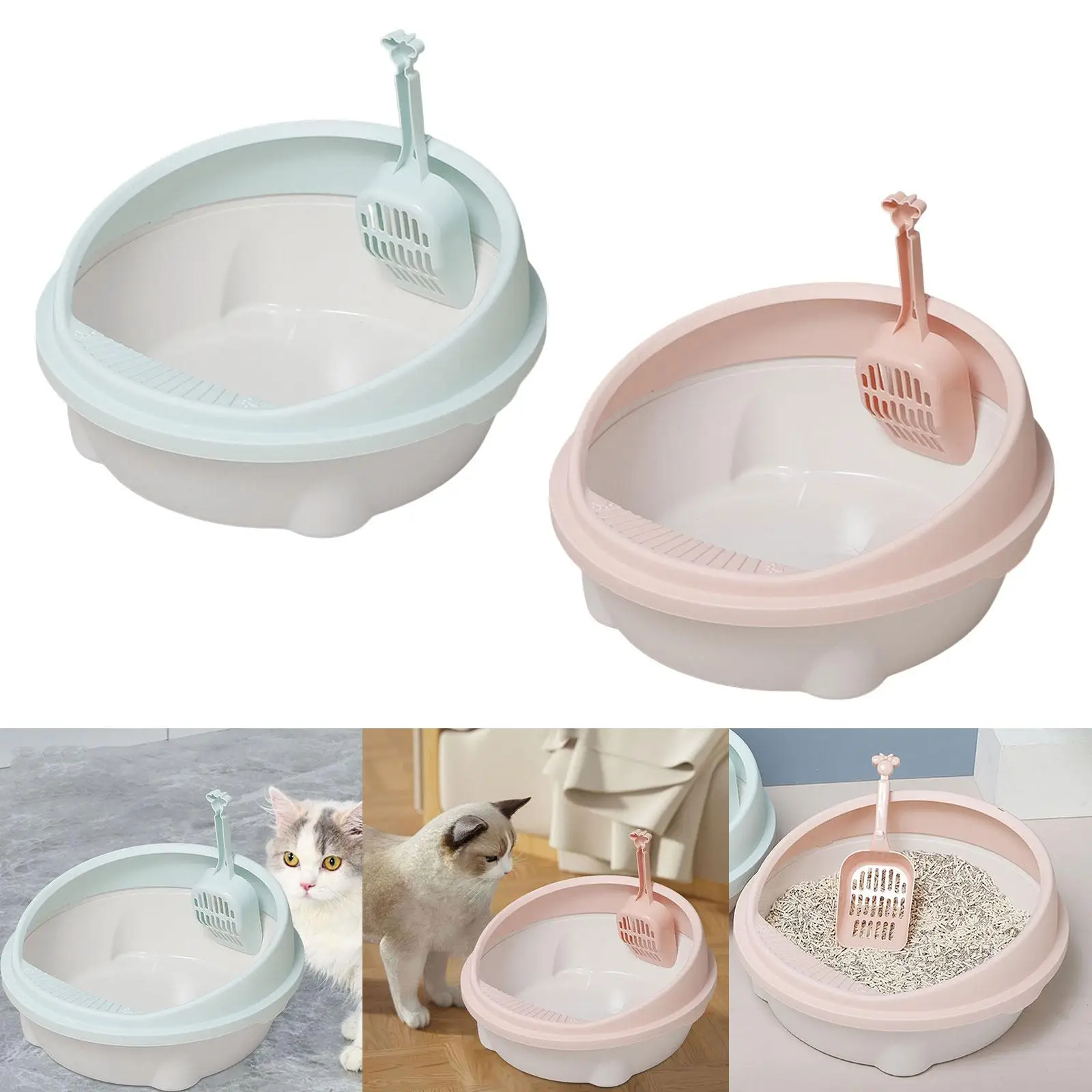 고양이 쓰레기통, 실내 고양이 변기, 오픈 탑, 애완 동물 쓰레기통