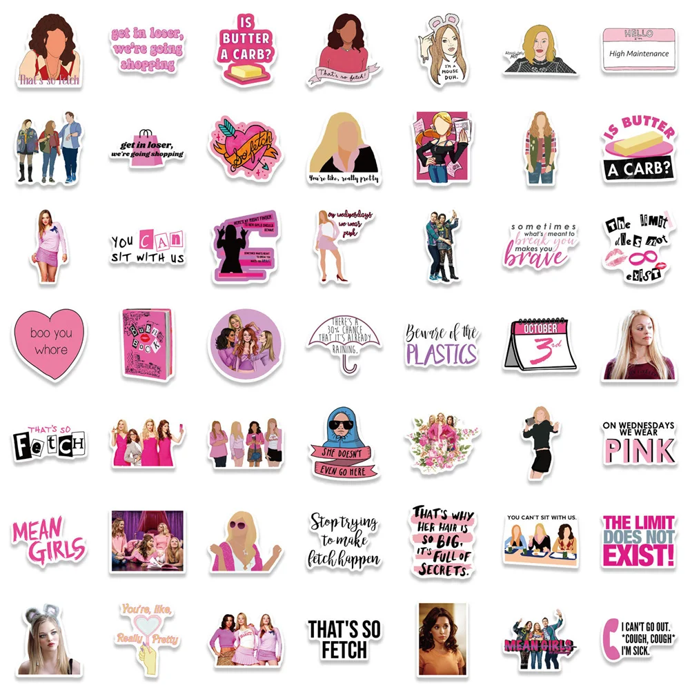 10/30/50PCS American TV Drama Mean Girls Stationery Stickers for