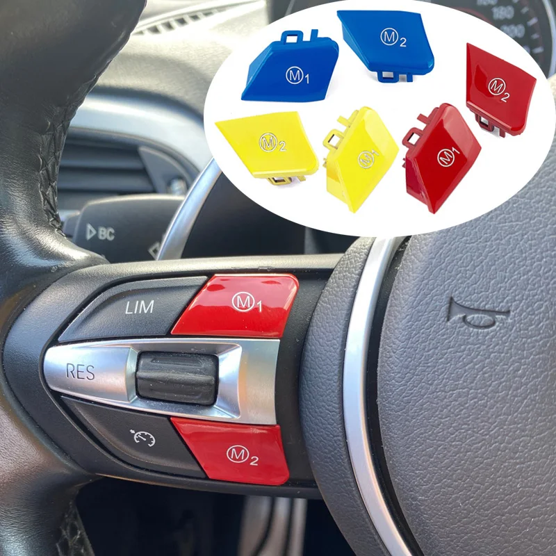 Auto Lenkrad M1 M2 Schalter Ersetzen Taste Abdeckung Trim Fit Für BMW F20 F22 F30 F32 F36 F10 F12 F15 F16 M3 M4 M5 M6 X5M X6M