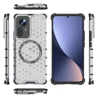 For xiaomi 12 Pro Magnetic Ring Back Cover Phone Case Magsafe Ring Wireless Charge Lens Protect Shockproof Coverage Funda Cases 2