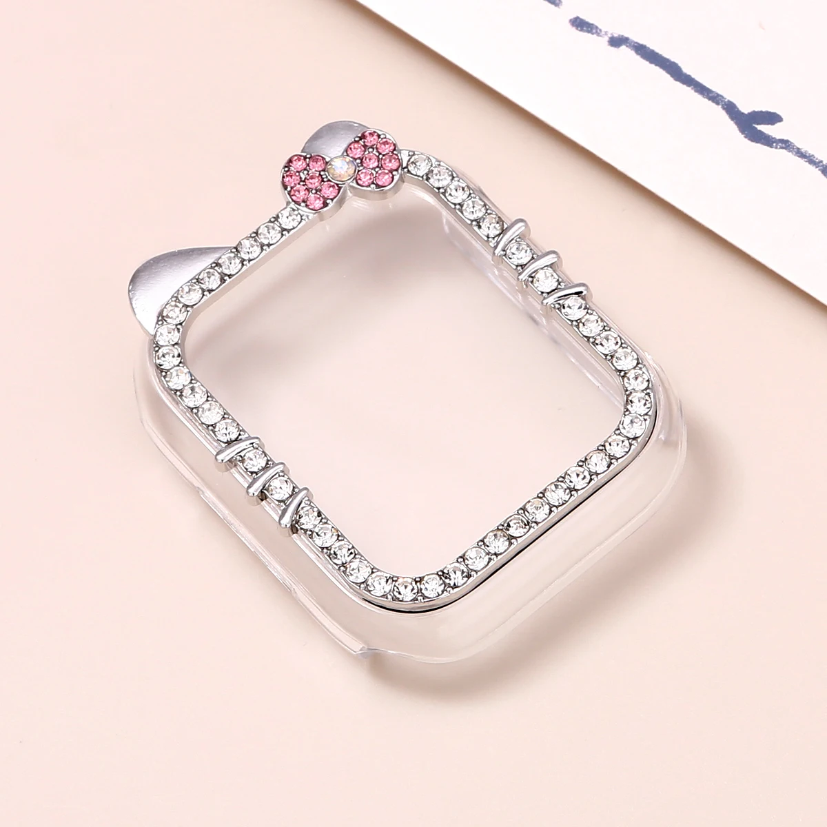 Niedliches, mit Diamanten besetztes Hohlgehäuse für Apple Watch S10/S11 42/46 mm 49 mm Ultra 40 41 44 45 mm Mädchen-Wear-Gehäuse aus PC-Material – Detail 12