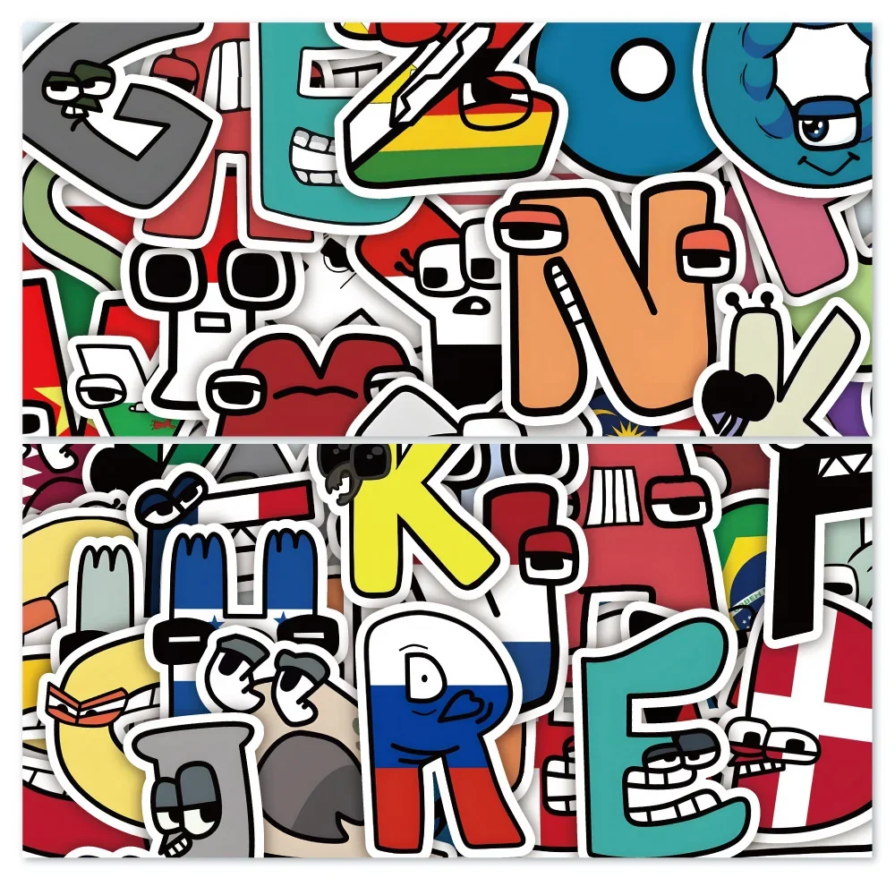 

10/30/50PCS Cute Cartoon Alphabet Lore Graffiti Sticker Children Gift Decoration Laptop Waterproof Guitar Toy Water CupWholesale