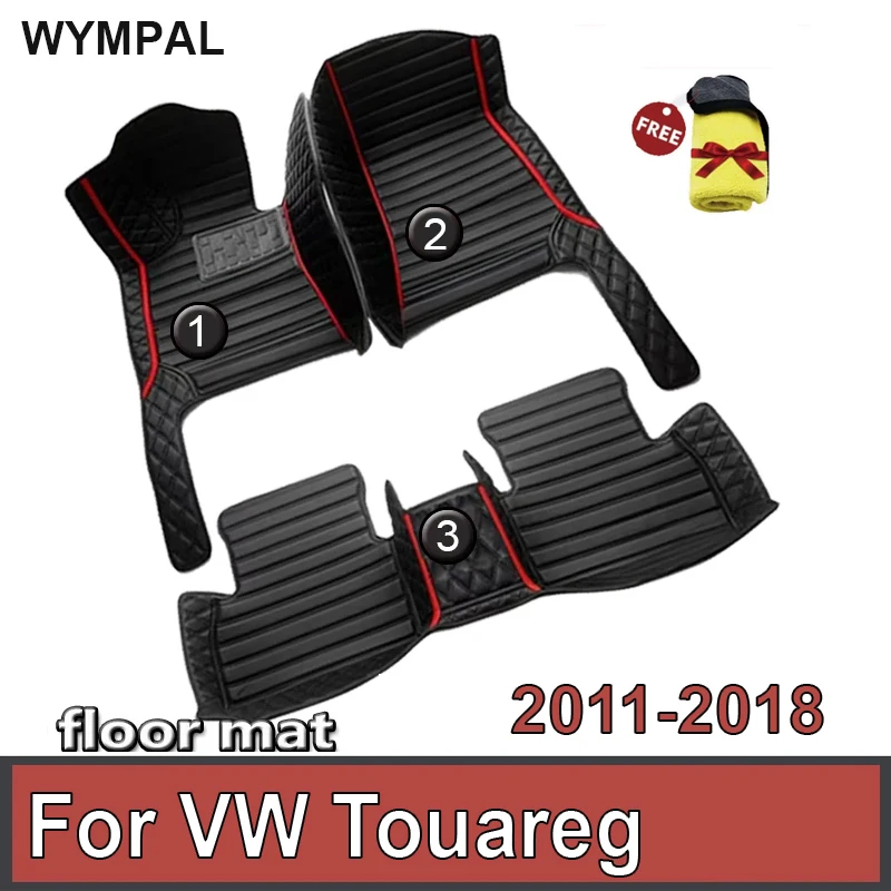 

Car Floor Mats For VW VW Touareg 2011 2012 2013 2014 2015 2016 2017 2018 Custom Auto Foot Pads Interior Accessories