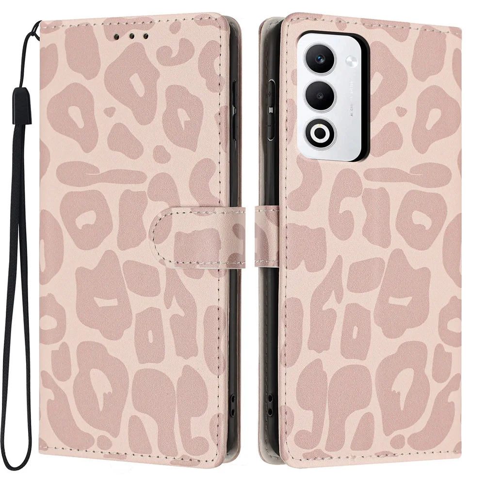 Leopard Print Wallet Case: Stylish Flip Card Holder Leather Phone Cover