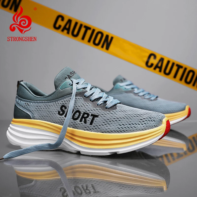 

STRONGSHEN Men Sport Shoes Breathable Anti Slip Training Road Running Shoes Men Outdoor Casual Lightweight Jogging Tennis Sneake