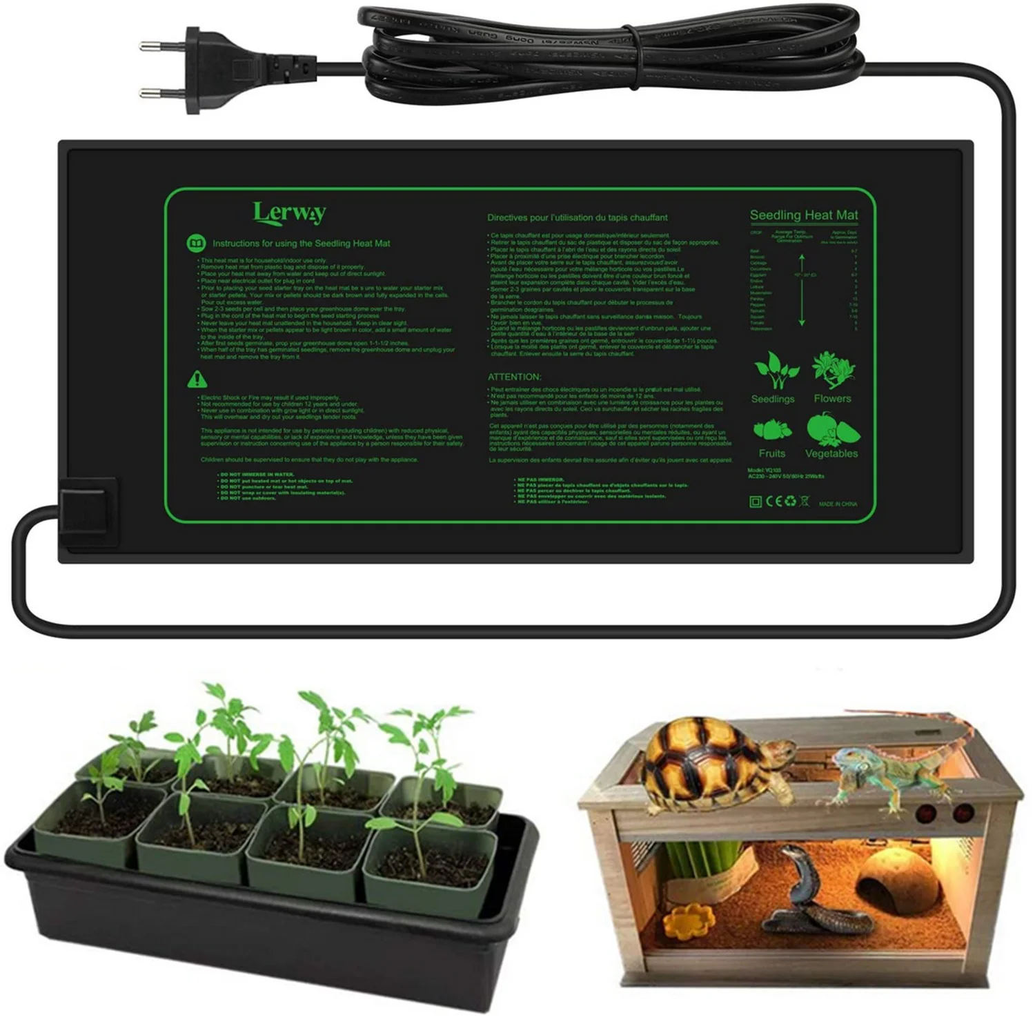 Seedling Heat Mat 21Watts for Indoor Plants