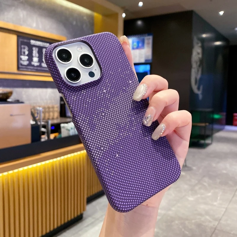 Fashion Kailaf Matte Carbon Slim Phone Case - Starry Sky Patterned Shockproof Hard Cover