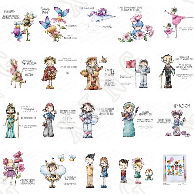 2022년 꿀벌 엄마 아빠 형제 스탬프 컷 다이 세트: 독특한 창작을 위한 예술적 보물