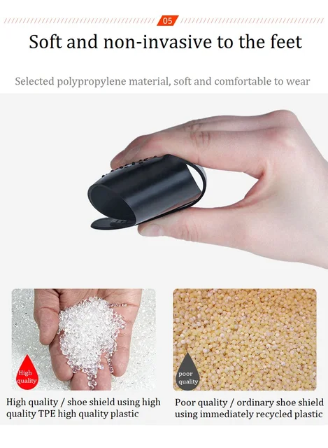 TYGA Store Protezioni Anti Pieghe Per Scarpe - 2 Paia, Taglia 35-46, Nero