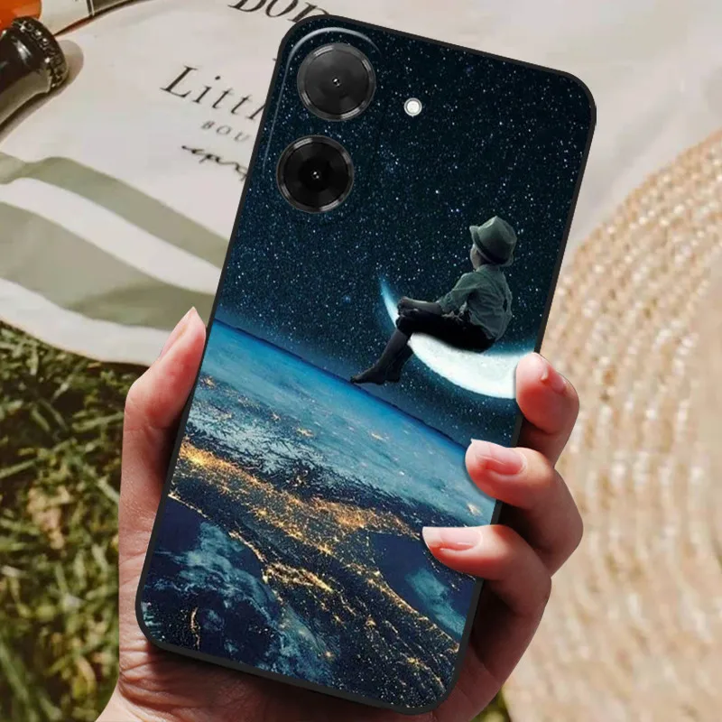 Cool Painted Silicone TPU Soft Cover Black Protective Shell Case