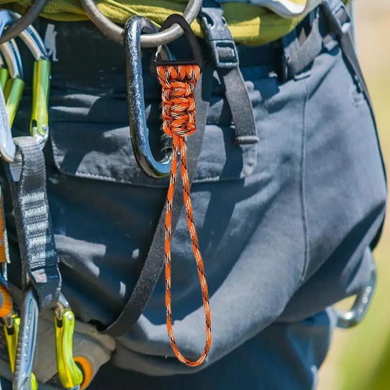 Paracord Keychains with Carabiner Braided Lanyard Ring Hook Clip for Keys Knife Flashlight Outdoor Camping Hiking Backpack Fit