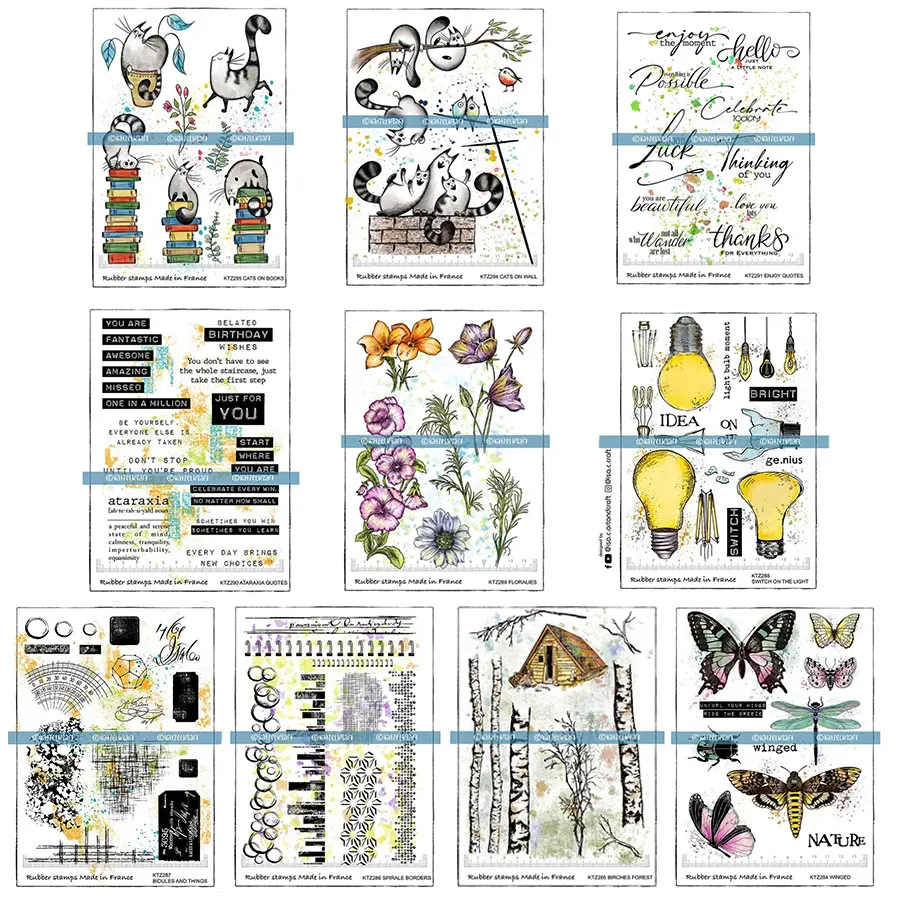 Cute Cat Rubber Clear Stamp for Handmade Paper Card Album Scrapbooking Embossing Decor Silicone Seal Craft Cute Cats