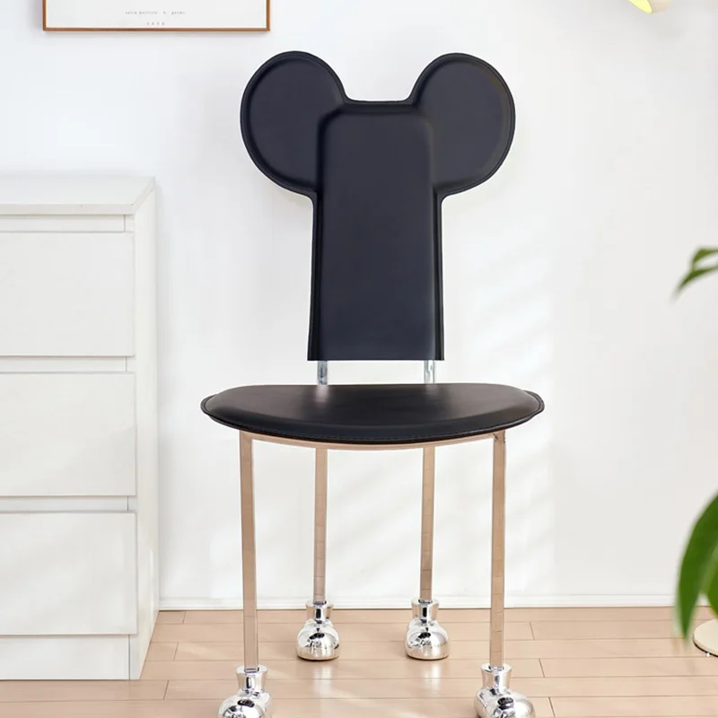 

Black Bedroom Dining Chair Living Room Kitchen Nordic Vanity Throne Modern Stools Computer Chair Camping Stuhl Salon Furniture