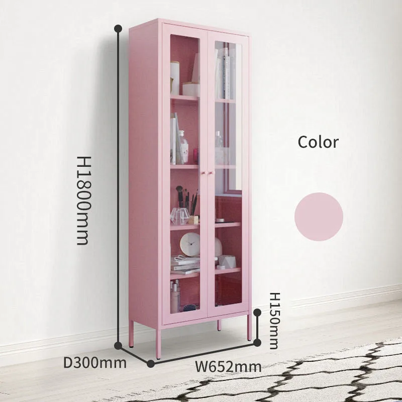 커스텀 라크쇼 맥캘린 컬러 책장 모던 디자인 높은 발판 수납 스틸 캐비닛 조절 가능한 칸막이 거실용