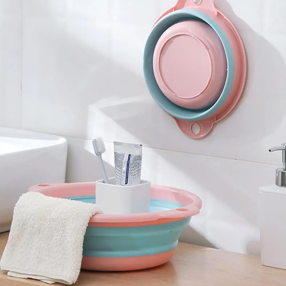 Folding Wash Basin Collapsible Wash Basin Foldable Wash Basin Wearable Folding Washbasin Lightweight Wash Basin Space Saving Portable Plastic Foldable Basin Multifunctional