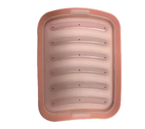 Silicone Sausage Maker Mould with Lid for Homemade Sausages and Baking
