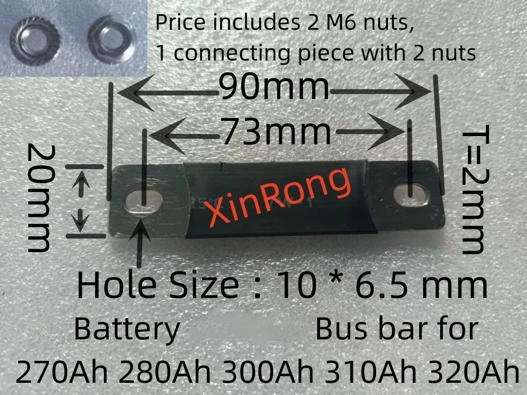 Lithium Battery Copper Alloy Flexible Busbar for 202Ah 230Ah 270Ah 280Ah 300Ah 310Ah 320Ah
