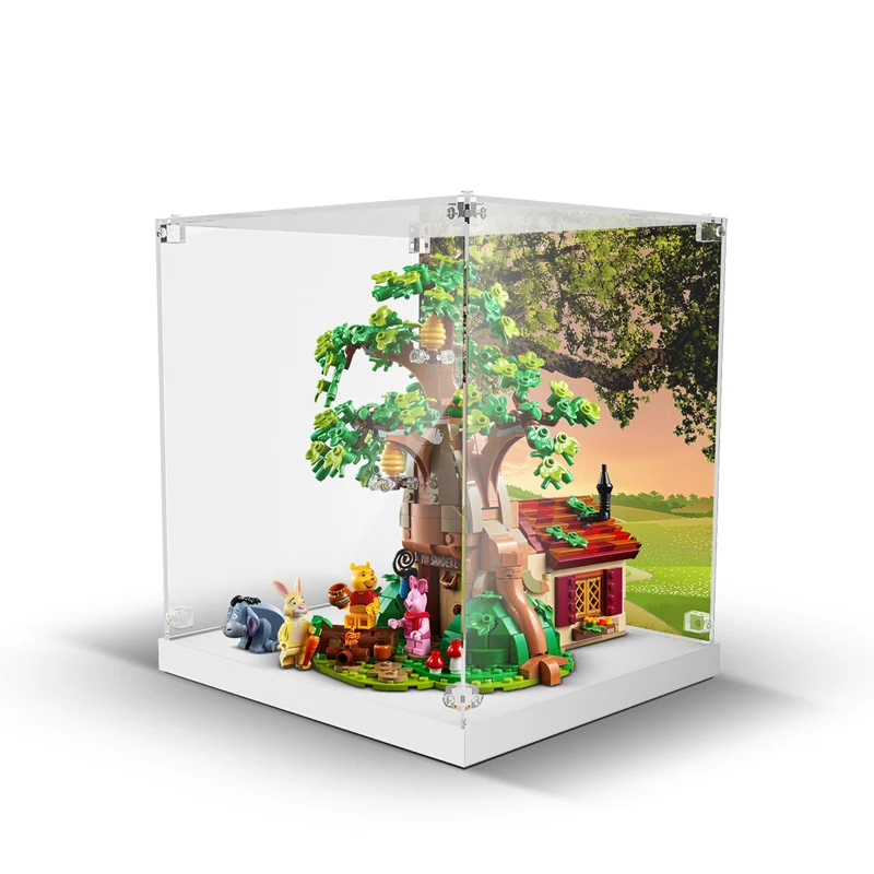 

Clear Acrylic Display Case For Bear's Tree House 21326 Assemble Countertop Box Dustproof Showcase for Toy Collectibles