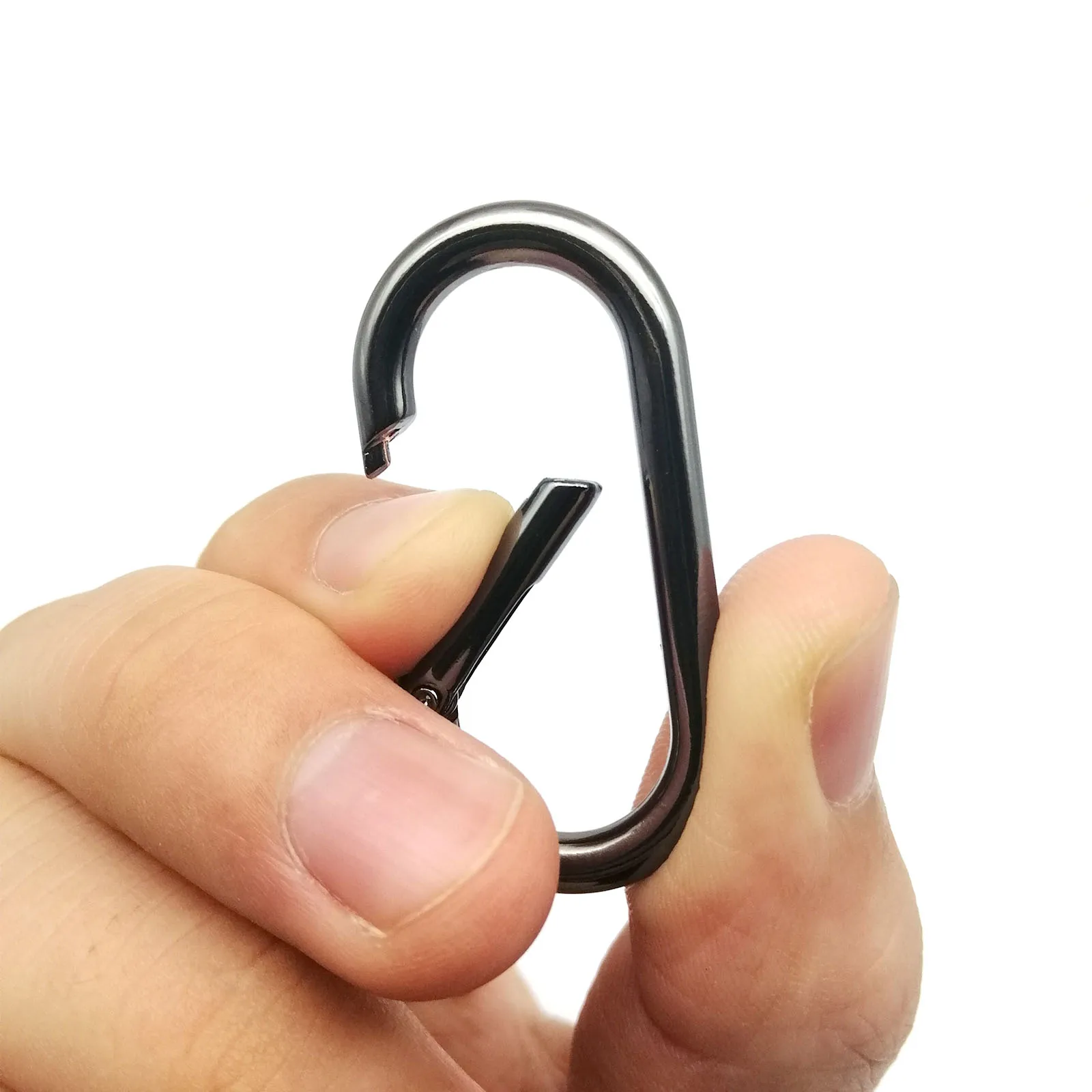 20 Pezzi Fibbie A Molla Ovali 23mm In Lega - Moschettoni Per Borse, Portachiavi E Cinturini, Colore Argento, 20,5x31mm