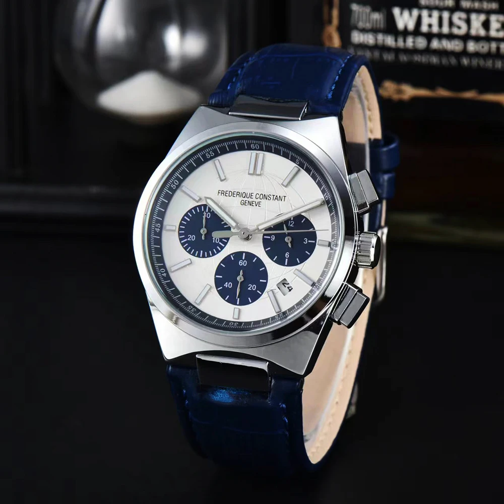 

Fashion Blue New Quartz Watch For Men High Quality CONSTANT Watch Full Function Personality Wrist Watch Luxury Business Clock