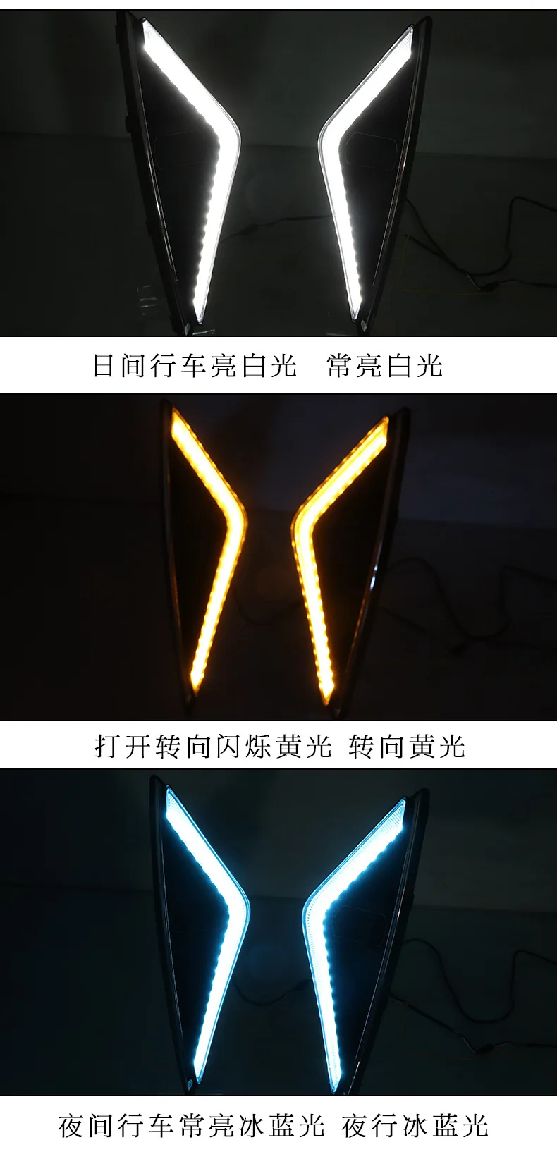 For Haval H6 3rd Generation 2020 Car Led Daytime Running Light Streamer Steering Modified DRL Front Bumper Fog Lamp 12V Daylight detail image 7
