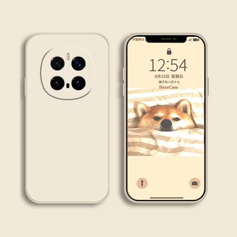 Premium Square Liquid Silicone Shockproof Phone Case - Soft Back Cover