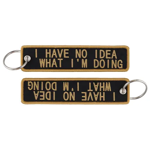 1pcs Computer Pop-up Window Quotes Embroidered Keys Tag Keychains For Motorcycles Backpack Fashion Key Ring Accessories Gifts - Image 35