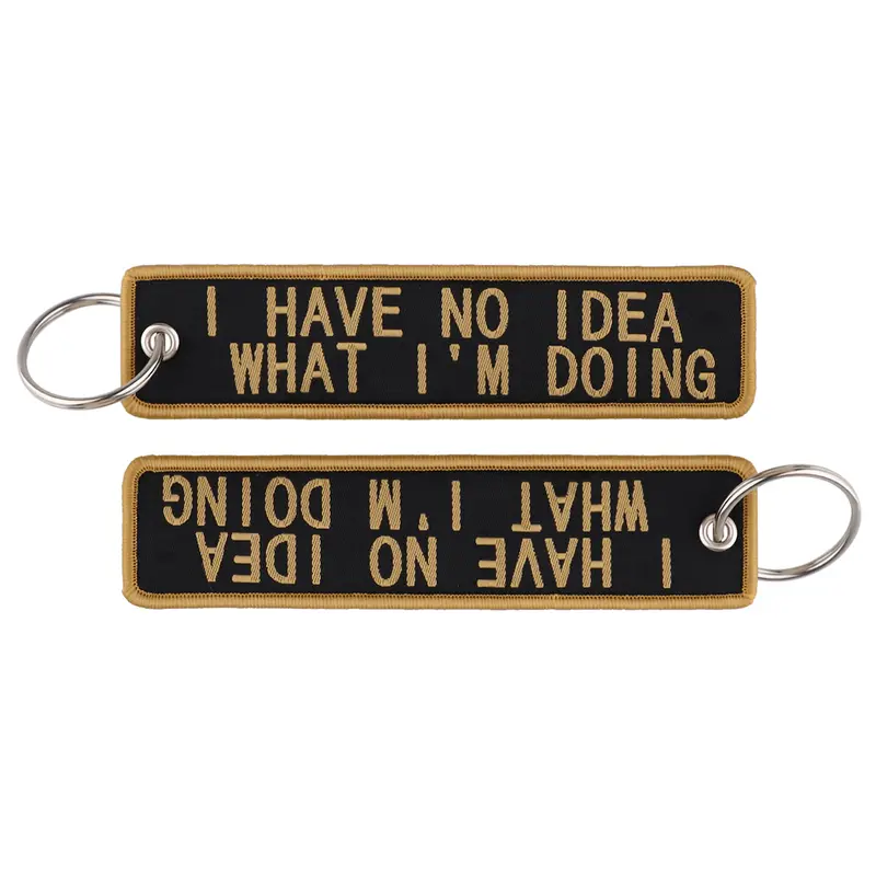 1pcs Computer Pop-up Window Quotes Embroidered Keys Tag Keychains For Motorcycles Backpack Fashion Key Ring Accessories Gifts - Image 35