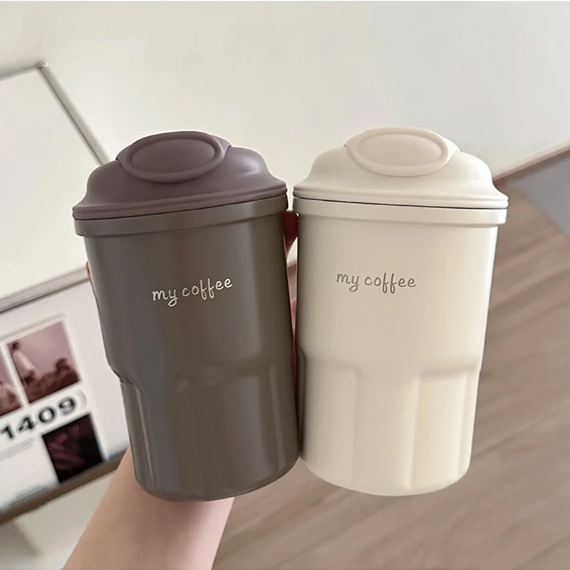 Cute Korean Coffee Cup Thermos With Straw Tumbler 450Ml 25 Cute Korean Coffee Cup Thermos With Straw Tumbler 450Ml
