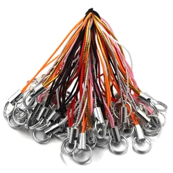50pcs Durable Lanyard Rope with Jump Ring for DIY Keychain and Pendant Accessories (Random Mixed)