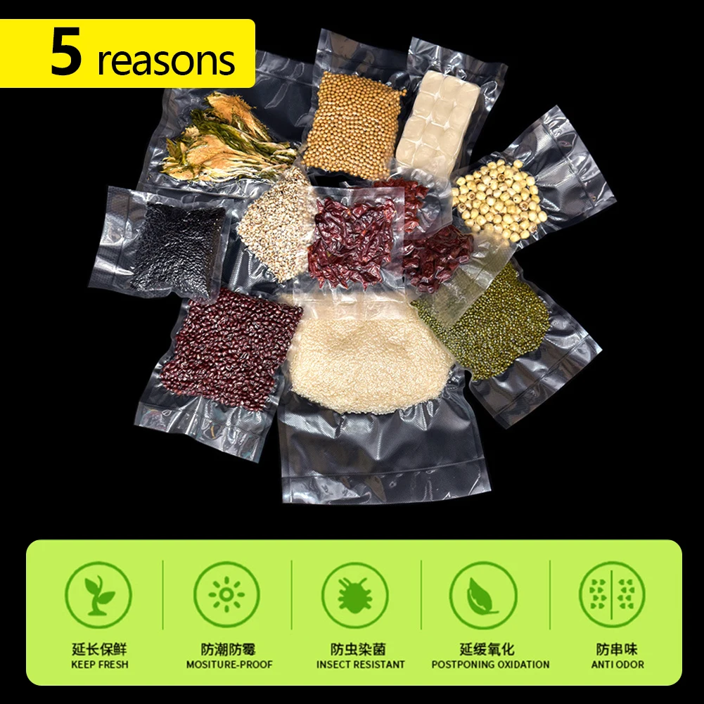 Vacuum Food Saver Sealer Bags Rolls 15/17/20/22/25/28/30cmx500cm Sous Vide Storage Packaging bag for Meat Fruits Vegetables Nuts