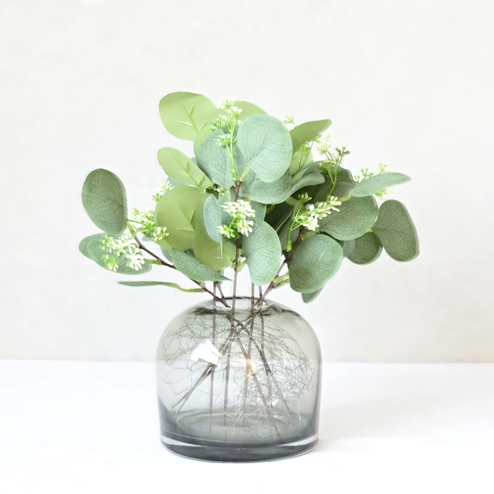 

Simulation Artificial Apple Ieaf Green Plant Suitable For Home Wedding Hotel Decoration Green Plant With Flower Accessories