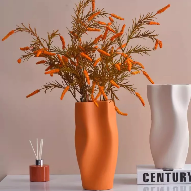 

Nordic Water Ripple Ceramic Art Vase, Flower Arrangement Ornaments Living Room, Dining Table TV Cabinet, Desktop Home Decoration