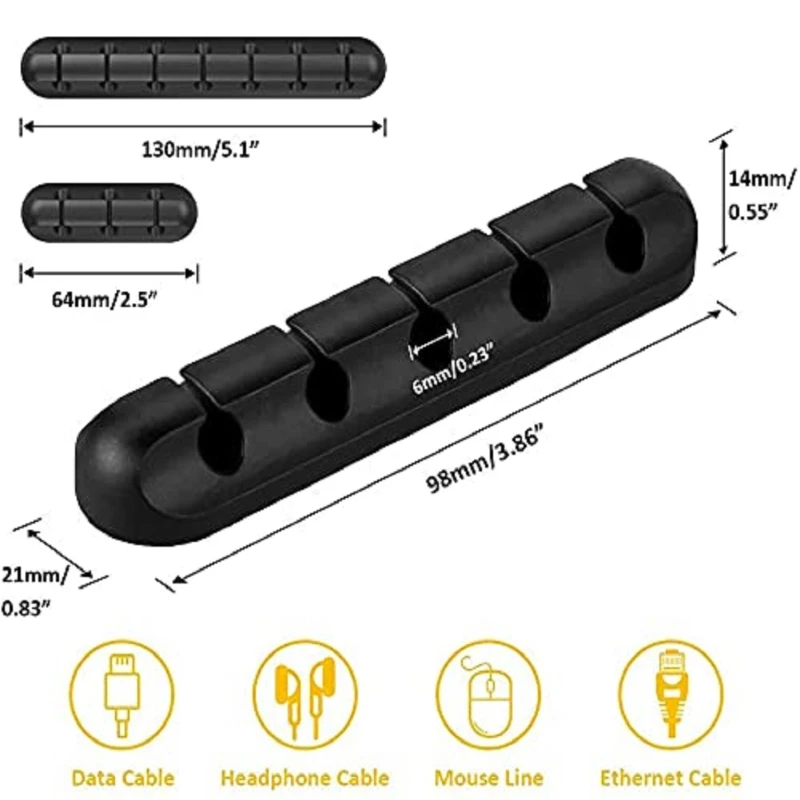Smart Cable Holder Silicone Flexible Cable Winder Wire Organizer Cord Desk Winder Desktop Tidy Holder for USB Keyboard Earphone cable organizer